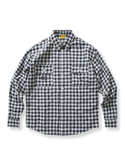 2色展開 チェック柄長袖シャツ