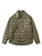 キルティング  厚手 ダウンシャツジャケット