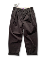 ダブルプリーツ ワイドテーパードパンツ