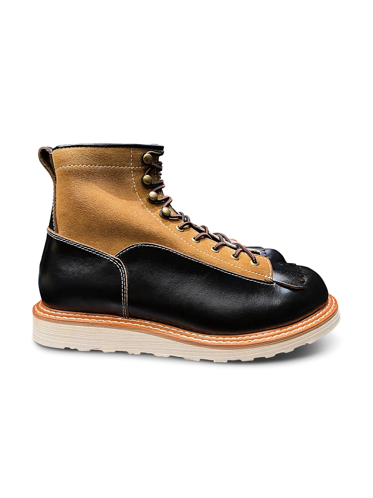 パッチワーク バイカー ブーツ