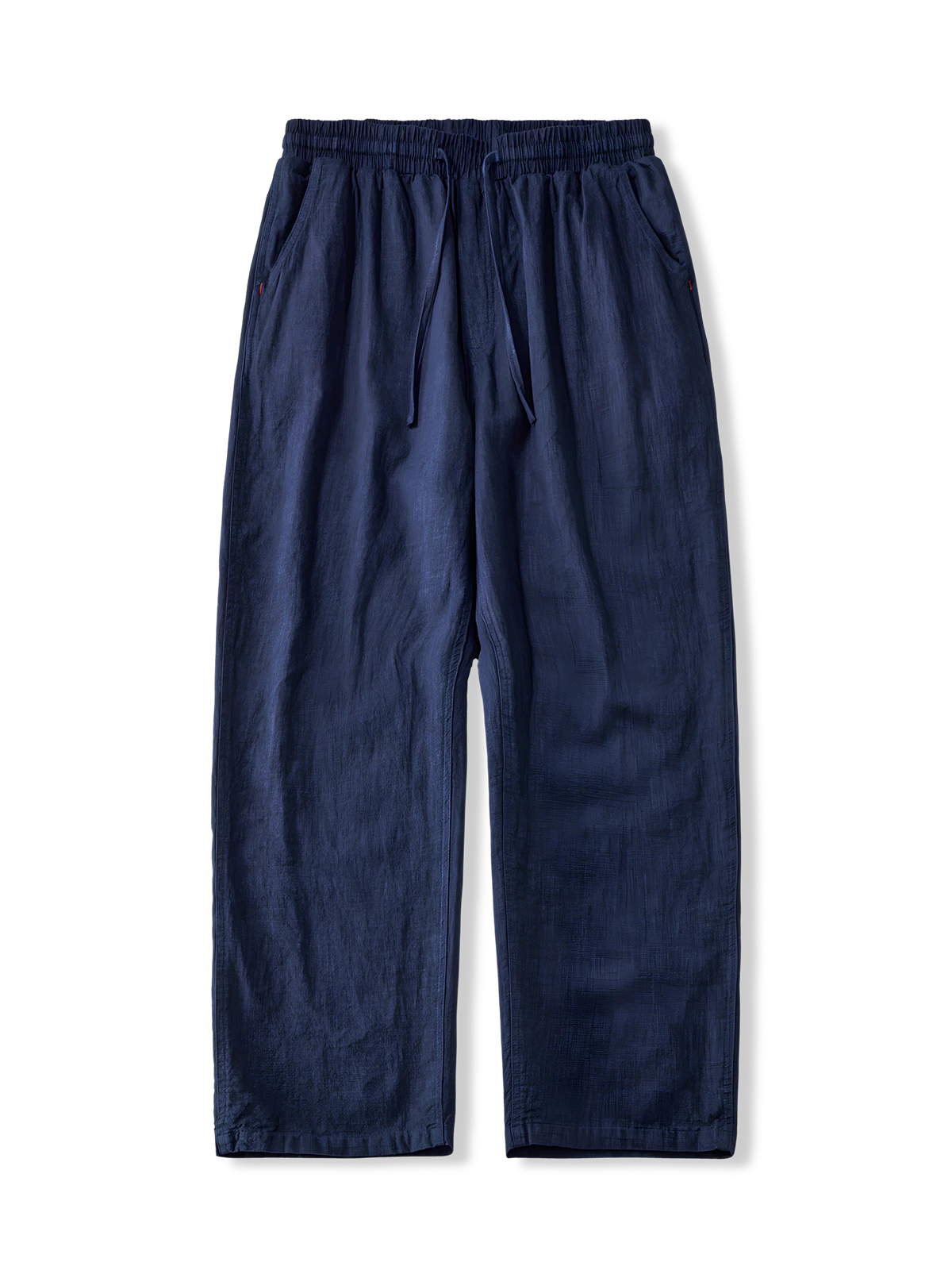 藍染め コットン リネン スラックス