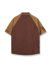 パッチワークストライプ 野球シャツ