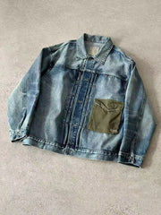 ヴィンテージウォッシュデニムジャケット