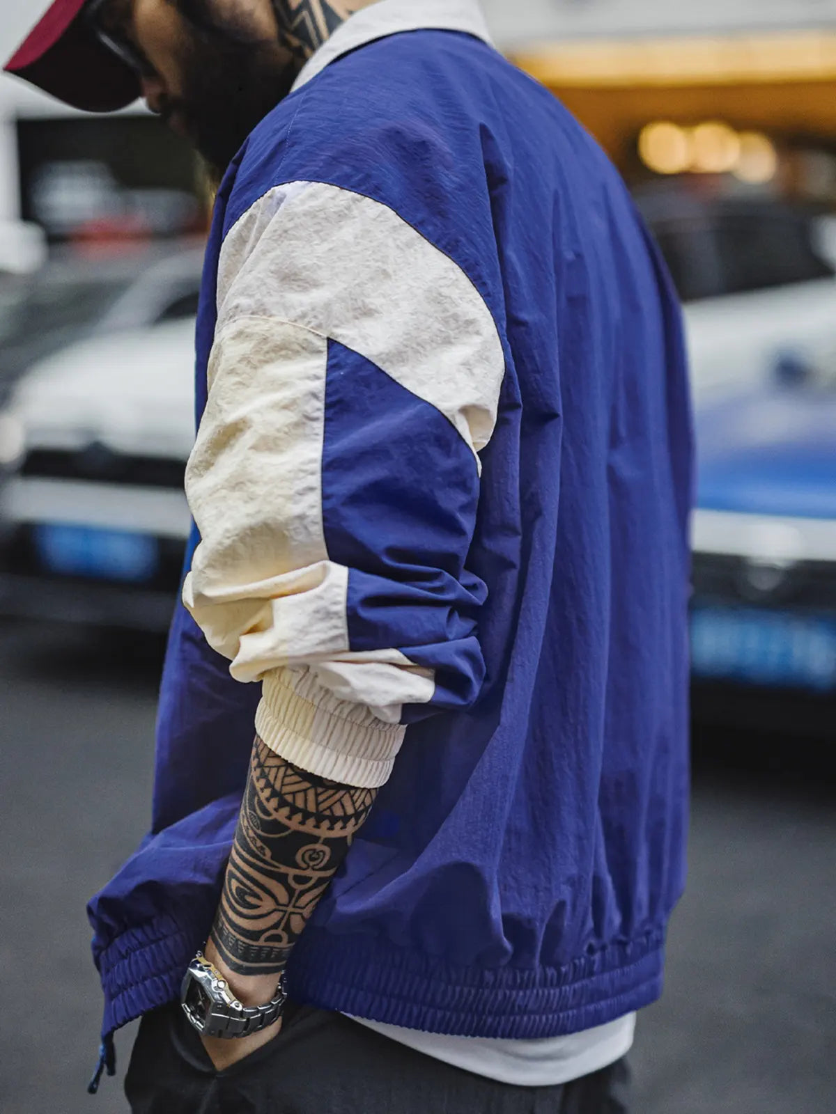 レーシングカラーブロックジャケット