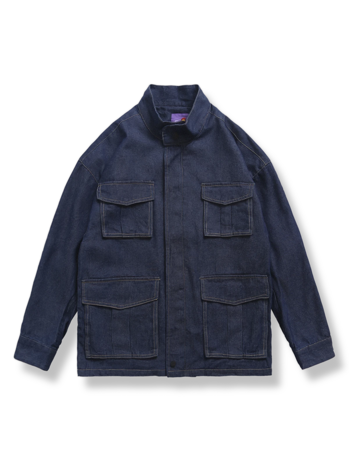 6ポケットスタンドカラー デニムジャケット