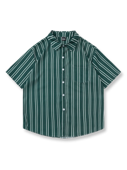 ボヘミアンストライププリント 半袖シャツ