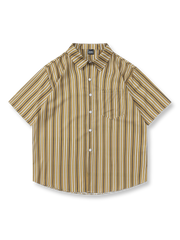 ボヘミアンストライププリント 半袖シャツ