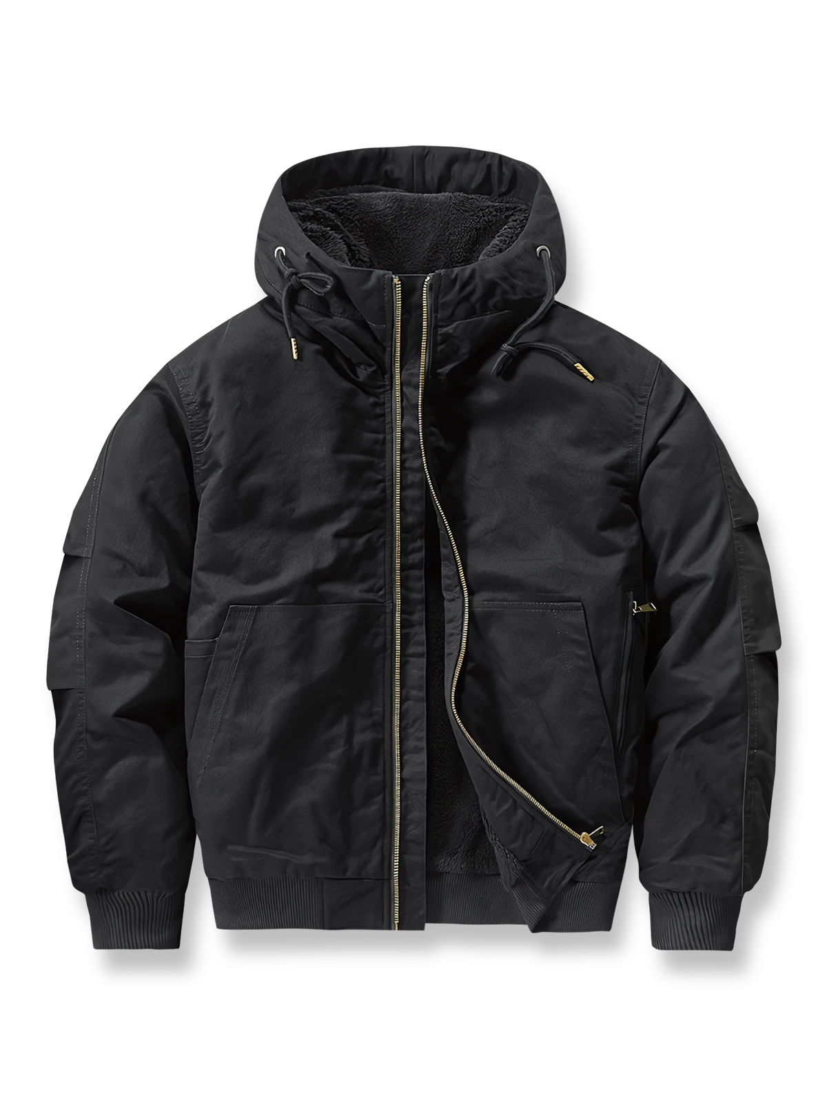 製品画像
「M-65戦闘服デザインをリバイバルしたウール裏地厚手フード付きジャケットの全体画像。フード付きと多ポケット仕様が特徴の冬用アウター。」

詳細画像
「大容量ポケットと防風キャンバス生地の外層、保温性に優れたウール裏地のディテールをクローズアップした画像。」