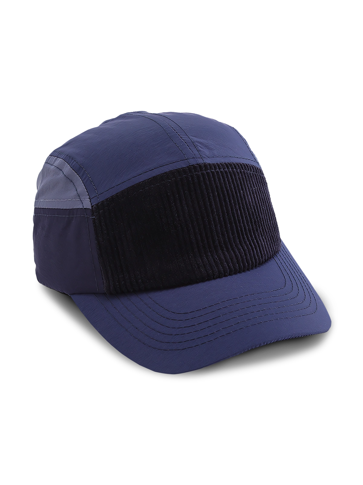 ワーク風のカラーブロックベースボールキャップ正面図