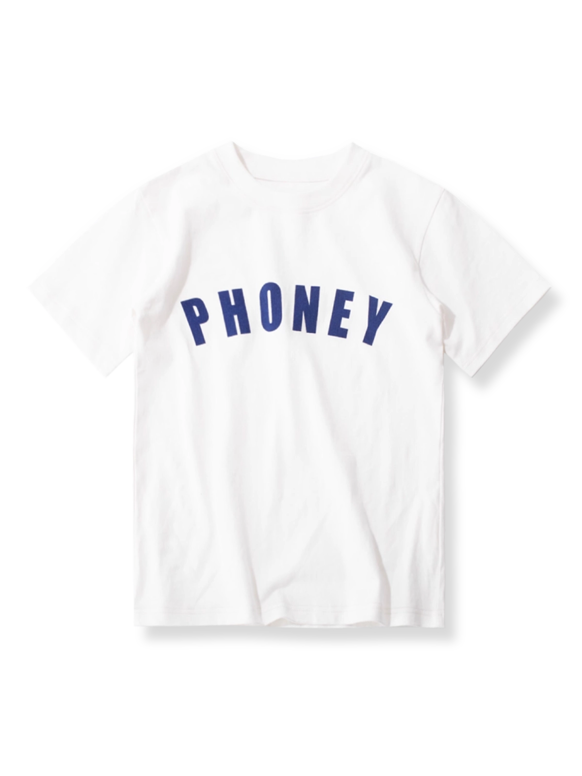 PESSOA CLUB アメリカンレトロ レタープリント コットンTシャツ全体像