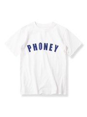 PESSOA CLUB アメリカンレトロ レタープリント コットンTシャツ全体像