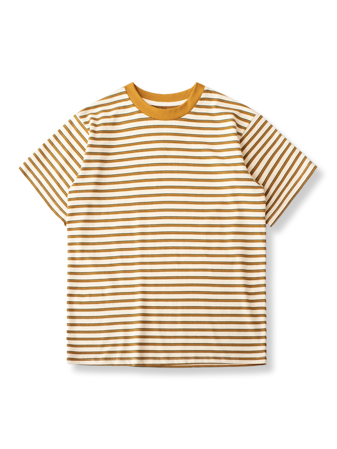 ジンジャーイエローストライプTシャツ全体像