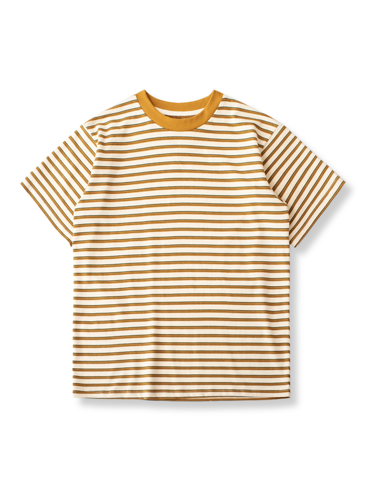 ジンジャーイエローストライプTシャツ全体像