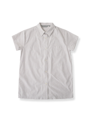 製品画像: フレンチヴィンテージの細格子柄コットンシャツの全身展示画像