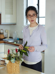 フェイクツーピース Vネックニット