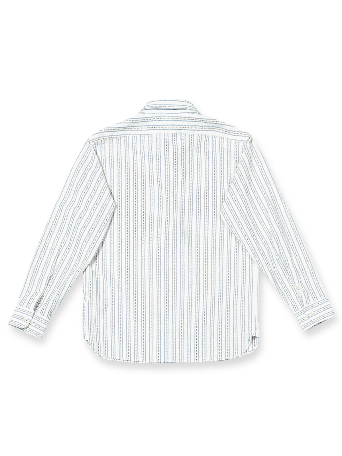 製品画像:
ヴィンテージジャカードストライプシャツ全体画像、1920年代風クラシックデザイン
詳細画像:
日本製ジャカードストライプ生地ディテール、ヴィンテージ風高品質素材