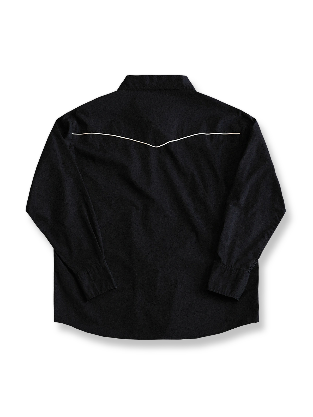 製品画像: 19世紀風のヴィンテージウエスタン刺繍長袖シャツの正面画像。鮮やかな刺繍が際立つデザイン
詳細画像: 肩部と胸部に施された精巧な刺繍デザインが見える画像