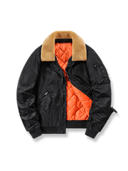 襟取外し可 厚手フライト中綿ジャケット