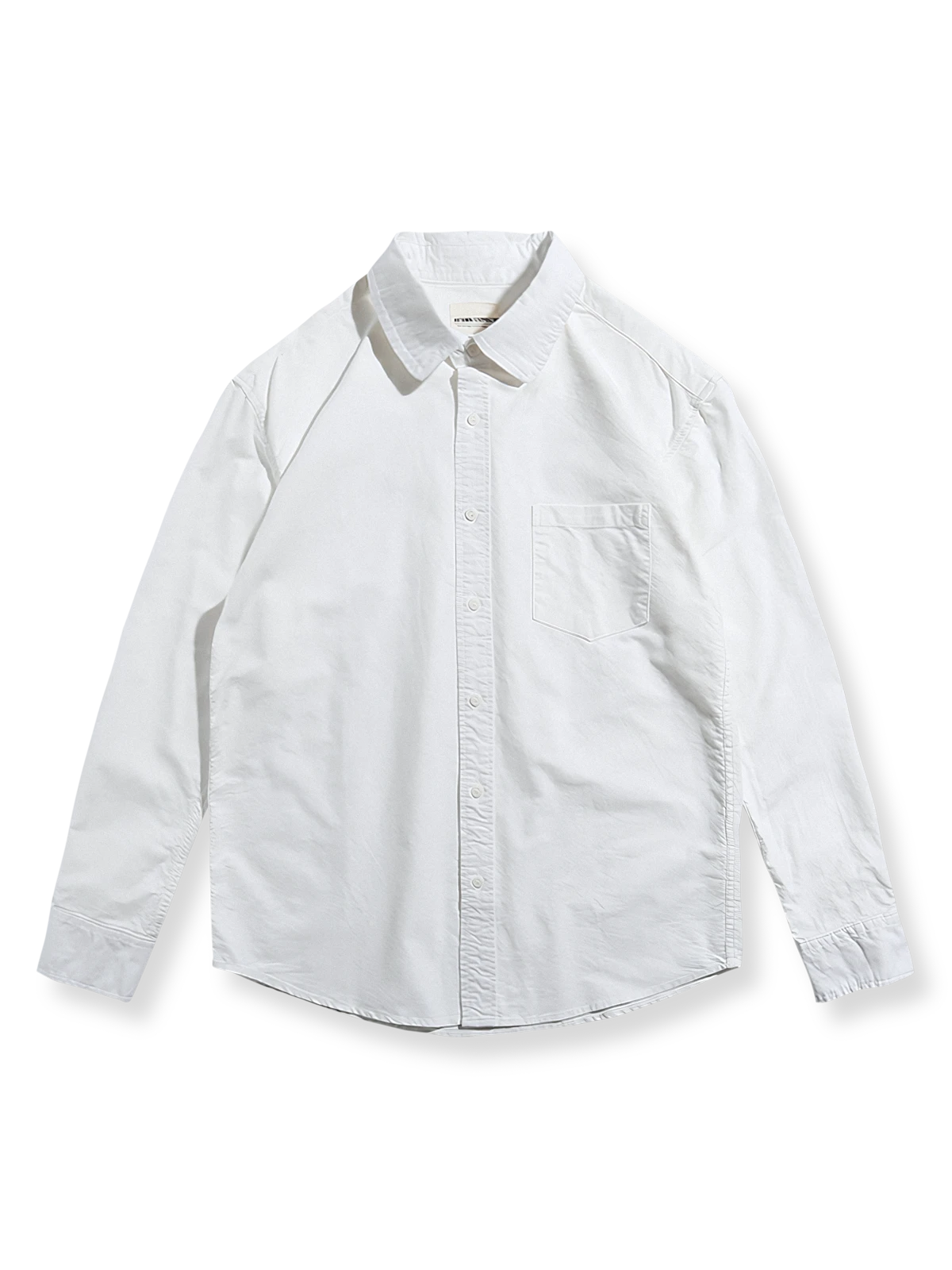 ホワイト オックスフォード長袖シャツ