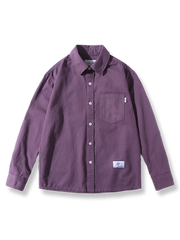 無地3色 コットンワークシャツ