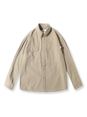 ストライプ ウォッシュド ワークシャツ