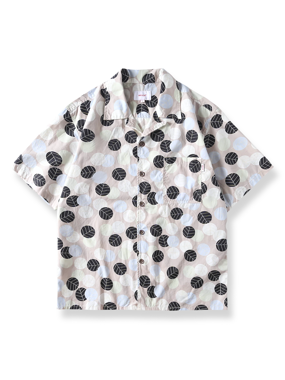 幾何学ドット柄 半袖シャツ