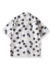 幾何学ドット柄 半袖シャツ