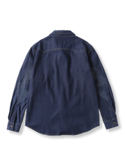 フラップポケット付き デニムシャツ