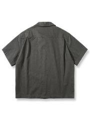 キューバカラー 半袖シャツ