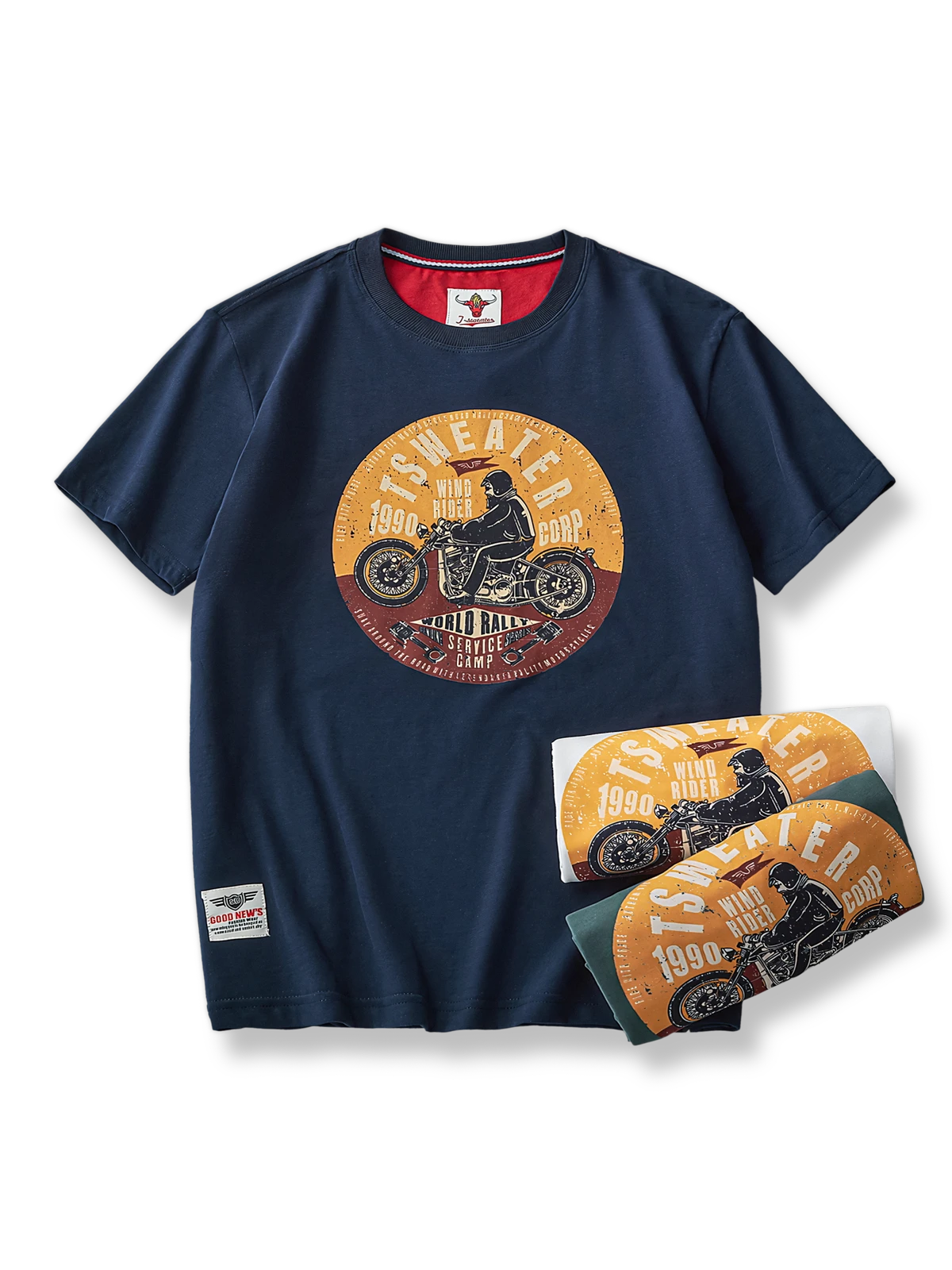 バイクプリント コットンTシャツ