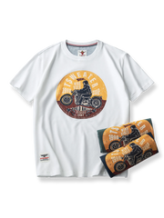 バイクプリント コットンTシャツ