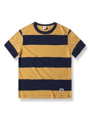 四色展開 太めストライプTシャツ
