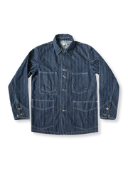 インディゴ染め ウォバッシュストライプ ジャケット