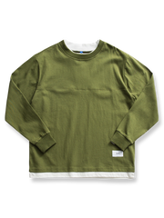 ウォッシュ加工ビッグポケットワークパンツの平置き画像