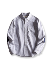 コントラスト パッチ オックスフォードシャツ