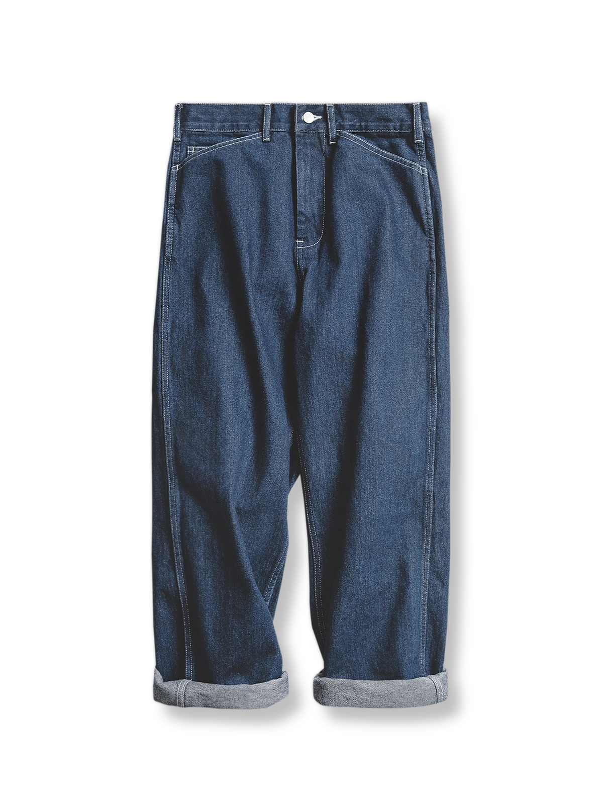 製品画像：レトロストレートデニムパンツの正面図