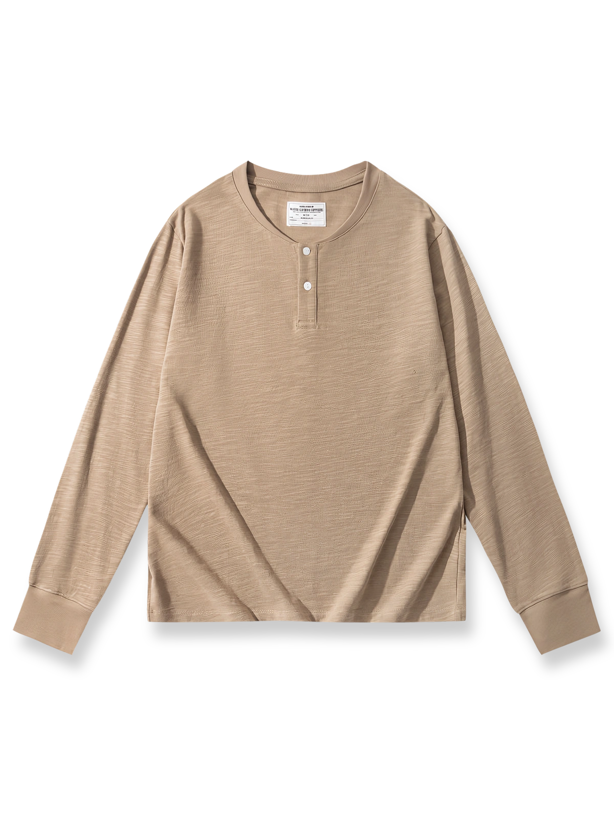  スラブコットンヘビーウェイト320g無地長袖ヘンリーネックTシャツの全カラー画像 