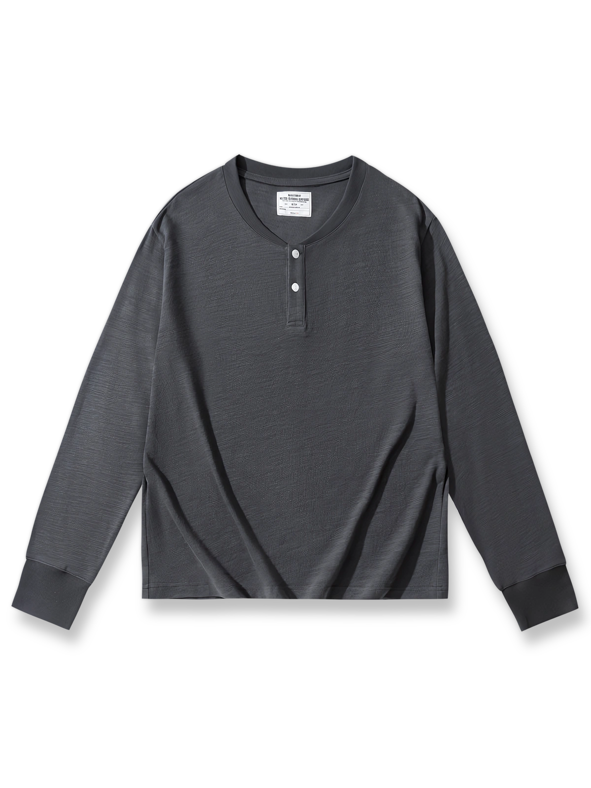  スラブコットンヘビーウェイト320g無地長袖ヘンリーネックTシャツの全カラー画像 