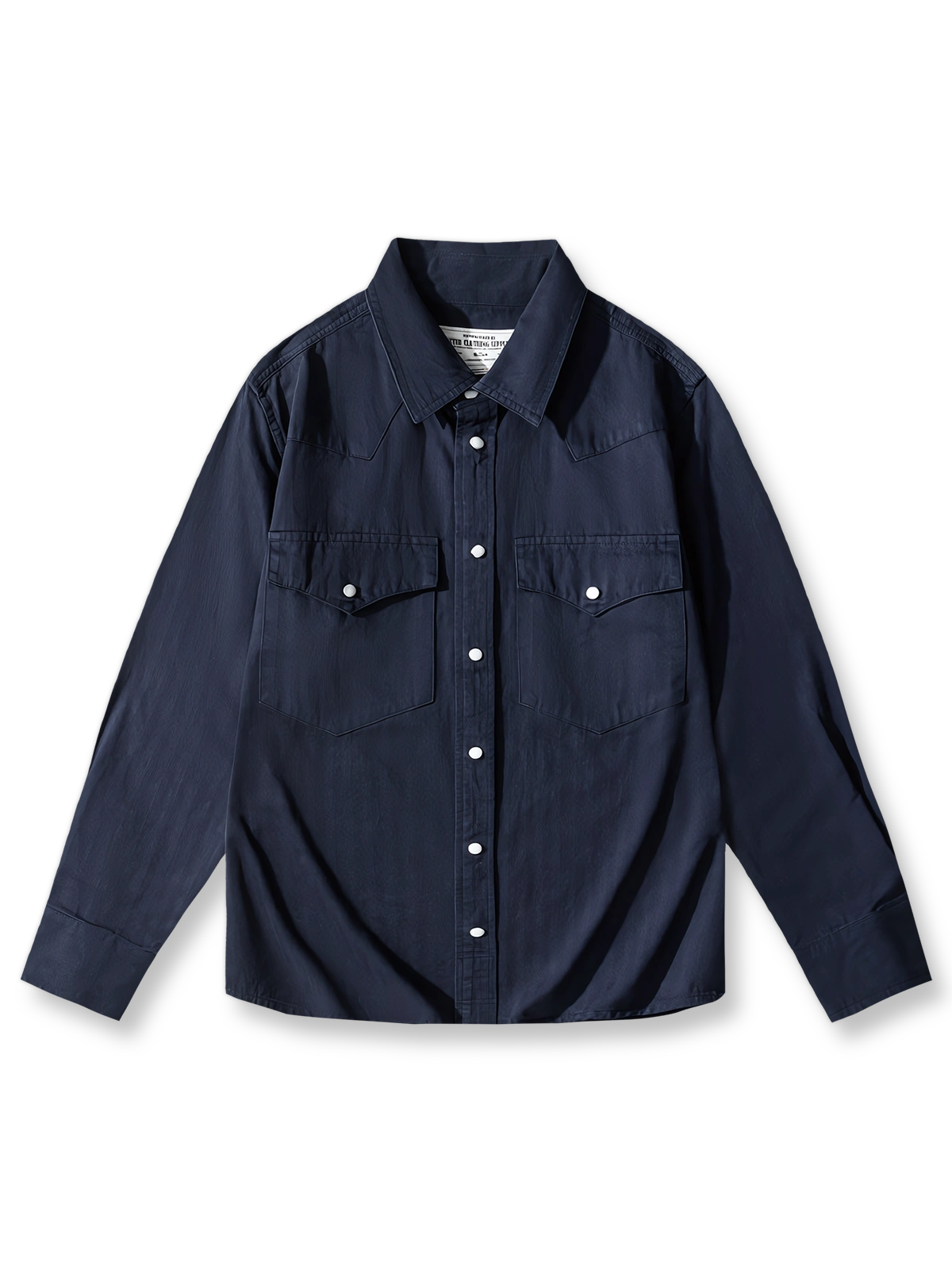 ヘリンボーンエンジニアワークウェア風長袖シャツの全体展示