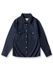 ヘリンボーンエンジニアワークウェア風長袖シャツの全体展示