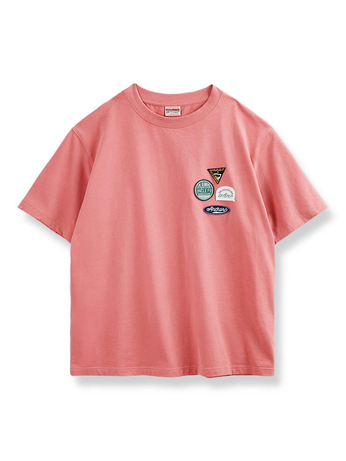 刺繍 バッジ付きTシャツ