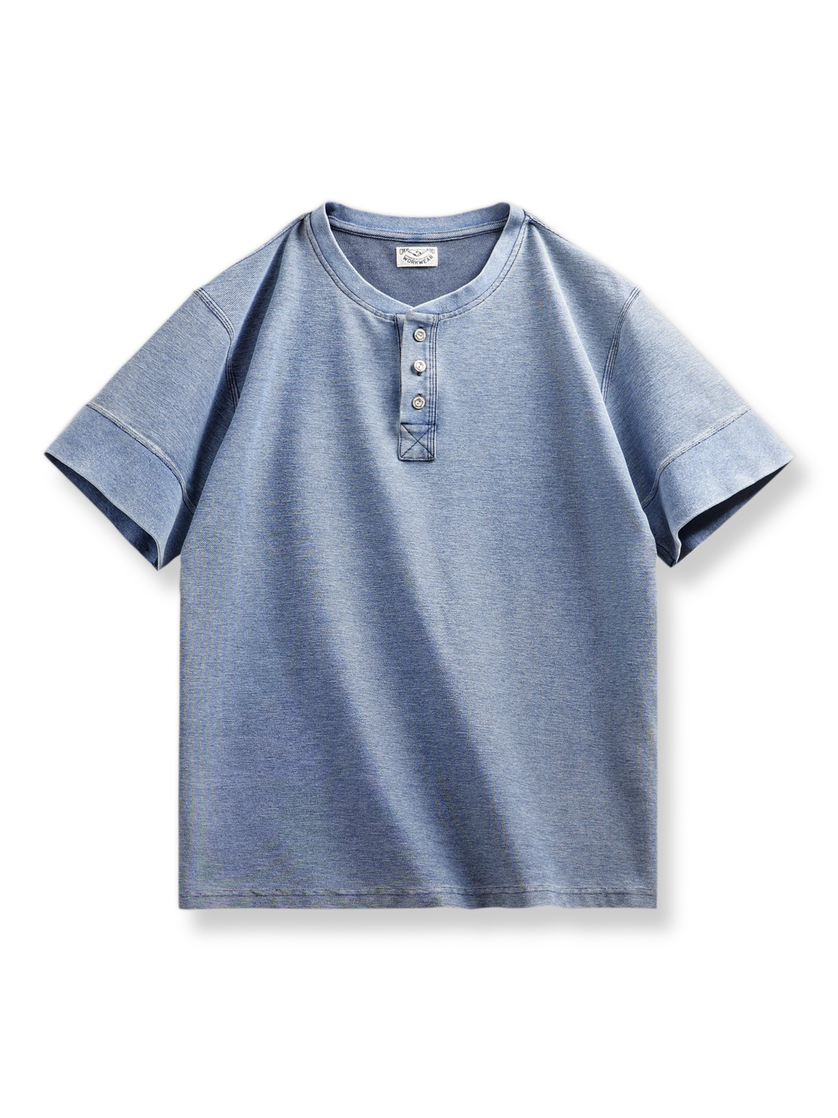 ニットデニム ヘンリーシャツ
