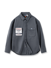 ポケット付き 起毛感 オーバーシャツ