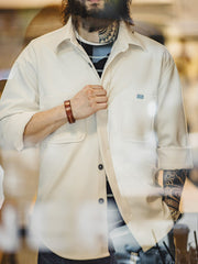 ポリエステル 起毛感 オーバーシャツ