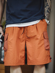 立体的なダブルポケット ナイロンビーチ パンツ