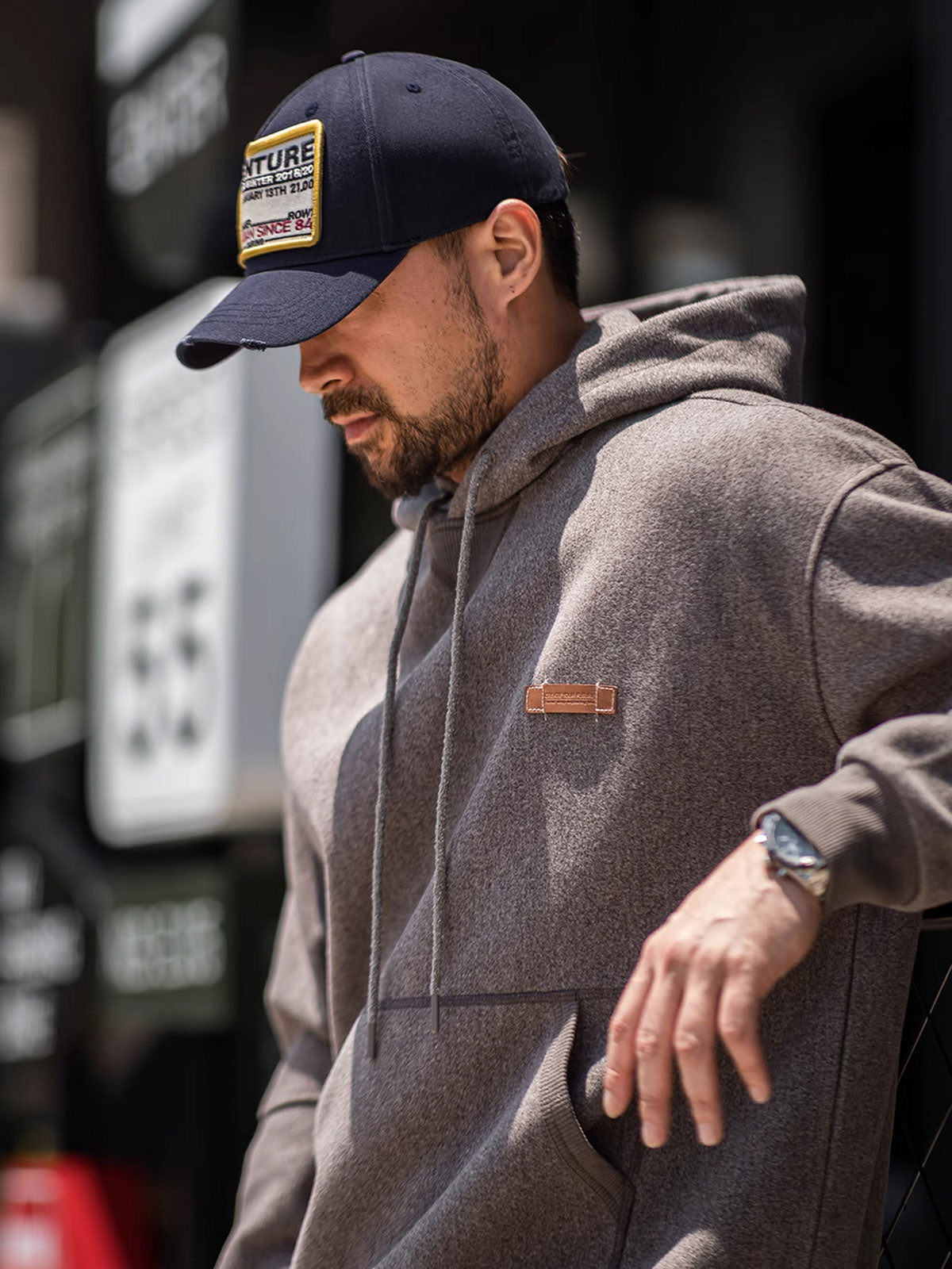 ヴィンテージベースボールキャップの着用イメージ