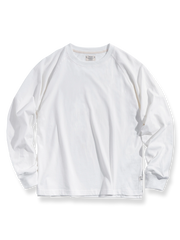 クラシック無地クルーネック長袖Tシャツの多色展示