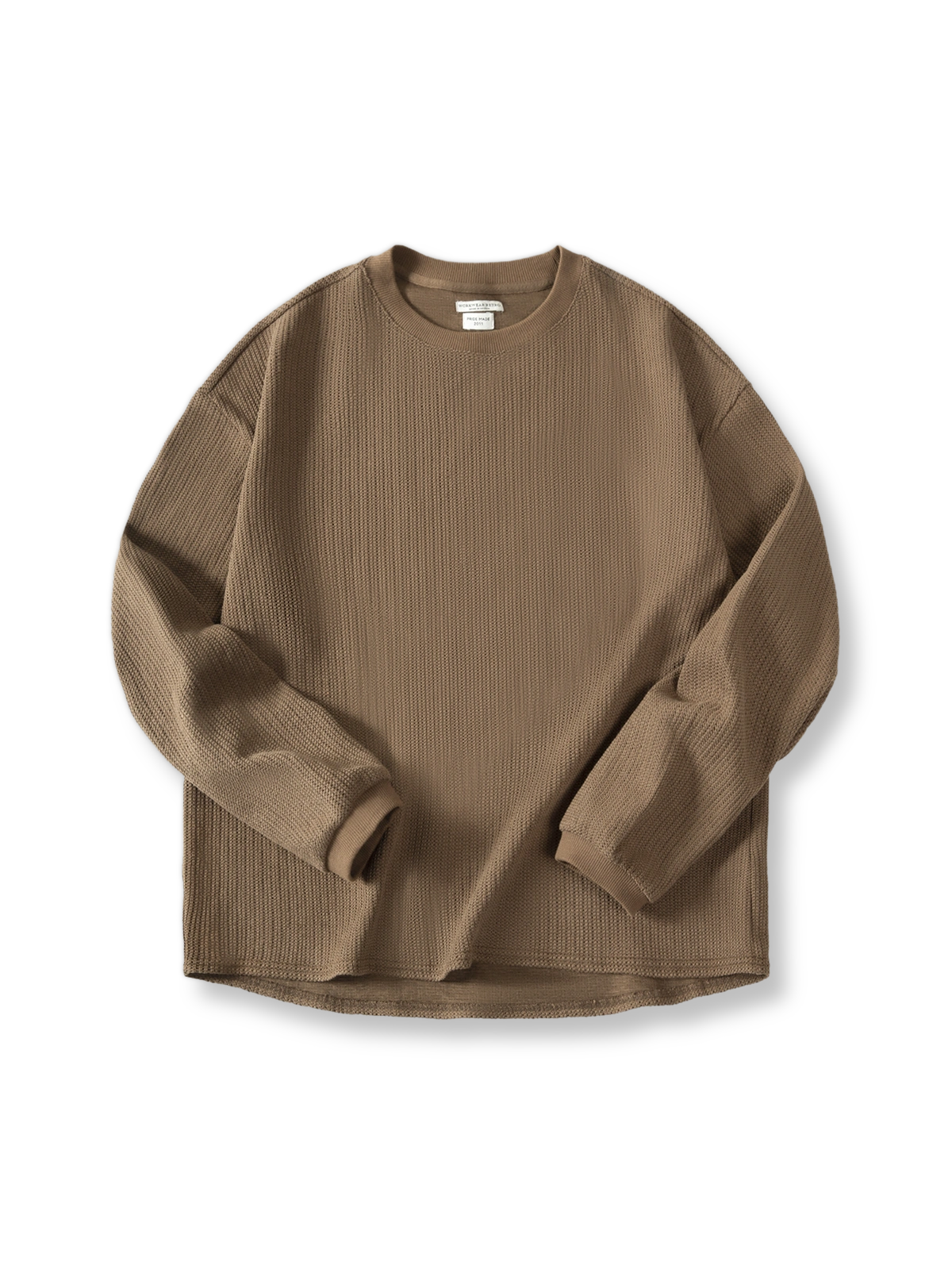 製品画像：学院風の麦穂テクスチャープルオーバーの正面図