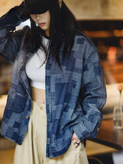 ボロ風デニムシャツ