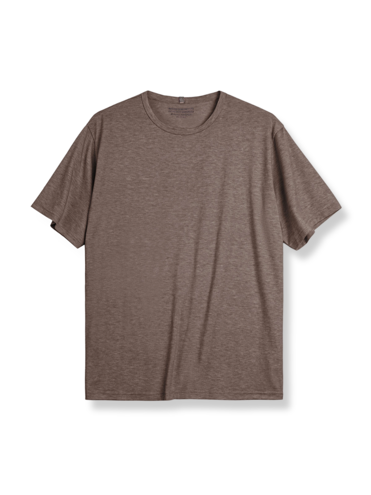 PESSOA CLUB アメリカンスタイル クルーネック短袖ドロップショルダー ルーズフィットTシャツ正面展示